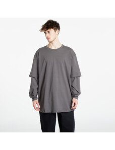 Pánské tričko Urban Classics Oversized Shaped Double Layer LS Tee Grey