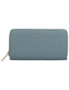 MaxFly Velká stylová dámská koženková peněženka Julien, matná modrá