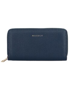 MaxFly Velká stylová dámská koženková peněženka Julien, námořnická modrá