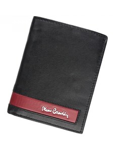 Pánská kožená peněženka černo/červená - Pierre Cardin Westford černá