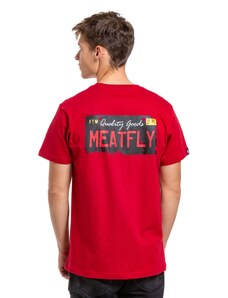 Meatfly pánské tričko Plate Dark Red | Červená