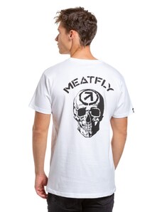 Meatfly pánské tričko Skuller White | Bílá