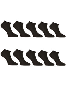 10PACK ponožky Nedeto nízké černé (10NDTPN1001)