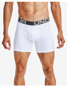 Pánské Boxerky Under Armour Ua Charged Cotton 6In 3 Pack-Wht