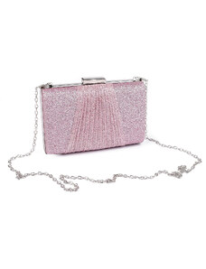 Stoklasa Dámská růžová kabelka psaníčko s glitry 870629 světle růžové