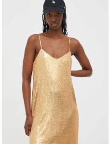 Šaty Superdry zlatá barva, mini