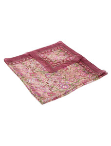 Pranita Hedvábný šátek s potiskem růžovo-béžový