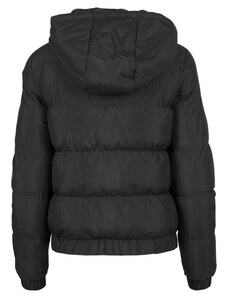 UC Ladies Dámská bunda Puffer s kapucí černá