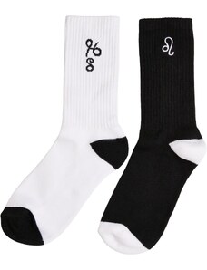 MT Accessoires Zodiac Socks 2-Pack black/white leo