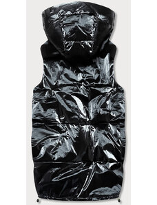 Ann Gissy Lesklá černo-neonová dámská oversize vesta (JIN222)