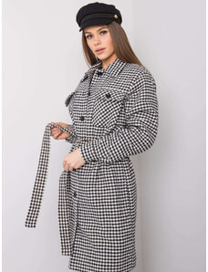 Fashionhunters Černobílý kabát Tori