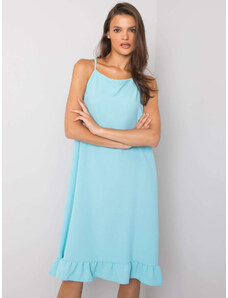 Fashionhunters Světle modré ležérní letní šaty