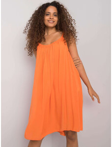 Fashionhunters Vzdušné oranžové šaty OH BELLA