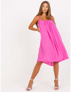 Fashionhunters Růžové ležérní letní šaty Polinne OCH BELLA