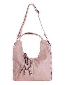 Fashionhunters Světle růžová taška přes rameno s nastavitelným popruhem