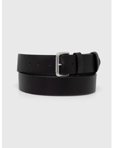 Kožený pásek Polo Ralph Lauren pánský, černá barva