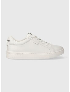 Kožené sneakers boty Coach Lowline bílá barva, CN577