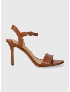 Kožené sandály Lauren Ralph Lauren Gwen hnědá barva, 80294100000000000