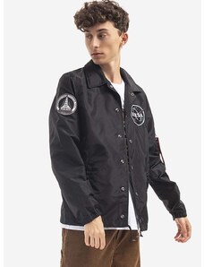 Bunda Alpha Industries Nasa Coach Jacket 126137 03 pánská, černá barva, přechodná