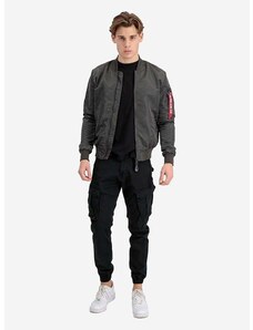 Oboustranná dětská bomber bunda Alpha Industries MA-1 LW AOP Rainbow Ref. 106109 136 pánská, šedá barva, přechodná