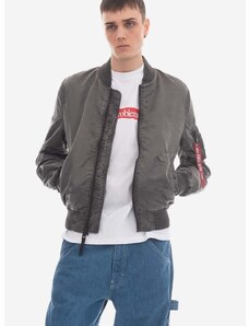 Bomber bunda Alpha Industries MA-1 VF LW Battlewash 106110 89 černá barva, přechodná