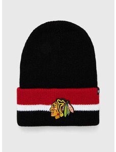 Čepice 47brand NHL Chicago Blackhawks černá barva, z tenké pleteniny