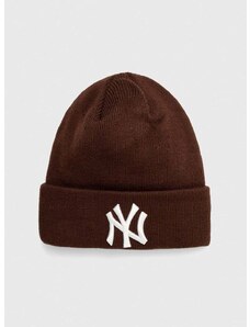 Čepice New Era hnědá barva, NEW YORK YANKEES