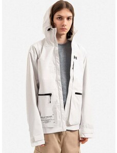 Nepromokavá bunda Helly Hansen Move Hooded Rain Jacket pánská, bílá barva, přechodná, 53757-823