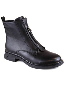 Filippo W PAW494 černé zateplené boty na podpatku se zapínáním na zip