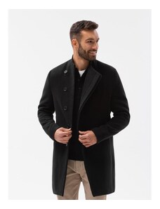 Ombre Clothing Pánský kabát ALVAR černý