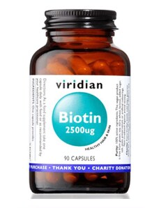 VIRIDIAN Biotin 2500ug 90 kapslí
