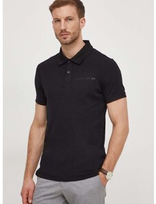 Polo tričko Guess NOLAN černá barva, M4RP66 KBL51