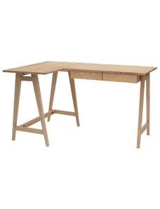 Dřevěný rohový pracovní stůl RAGABA LUKA 135 x 85 cm, levý