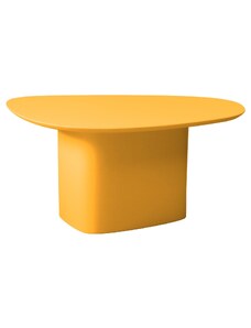 Žlutý lakovaný konferenční stolek RAGABA CELLS 90 x 55 cm