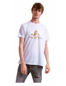 Alpha Industries Basic T (white/yellowgold) M