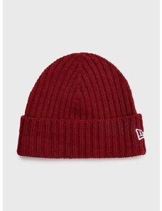 Čepice New Era Cuff Beanie vínová barva, 60364239