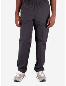 Kalhoty New Balance pánské, šedá barva, jednoduché