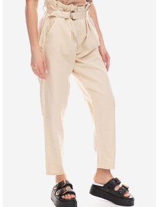 Bavlněné kalhoty Alpha Industries béžová barva, jednoduché, 136023.578-beige