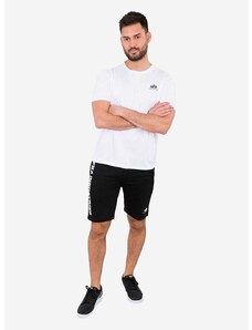 Kraťasy Alpha Industries Big Letters Short pánské, černá barva, 126344.03-black