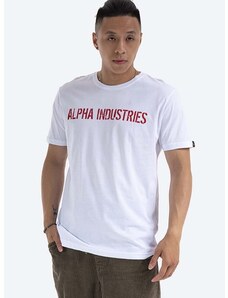 Bavlněné tričko Alpha Industries RBF Moto bílá barva, s potiskem, 116512.09-white