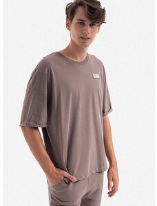 Bavlněné tričko Alpha Industries šedá barva, 118532.628-grey