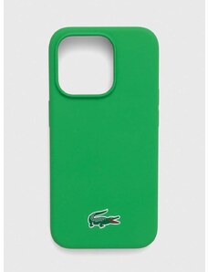 Obal na telefon Lacoste iPhone 15 Pro 6,1 zelená barva