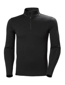 Funkční prádlo HELLY HANSEN LIFA MERINO LWEIGHT 1/2 ZIP 990 BLACK