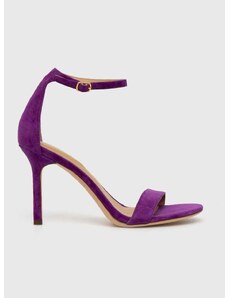 Semišové sandály Lauren Ralph Lauren Allie fialová barva, 80291600000000000