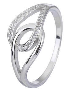 Stříbrný prsten ELEGANTNÍ propojený