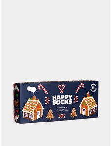 Happy Socks 4 Pack Gingerbreads Gift Set (navy)námořnická modrá