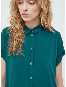 Košile Samsoe Samsoe MAJAN dámská, zelená barva, regular, s klasickým límcem, F19123672