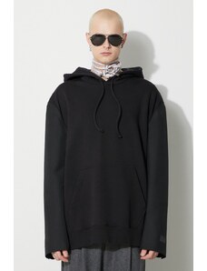 Mikina MM6 Maison Margiela Sweatshirt pánská, černá barva, s kapucí, hladká, S62GU0119