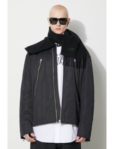 Bunda MM6 Maison Margiela Sportsjacket pánská, černá barva, zimní, oversize, S62AN0109