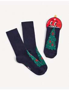 Celio Vánoční ponožky Tmavě modrá ONE SIZE